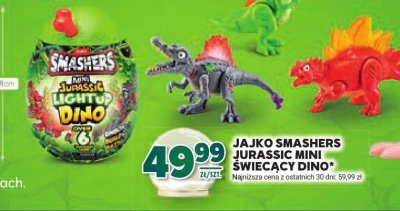 Jajko Smashers Jurassic mini świecący dino promocja w Stokrotka