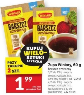 Zupa Winiary barszcz 60 g promocja w Twój Market