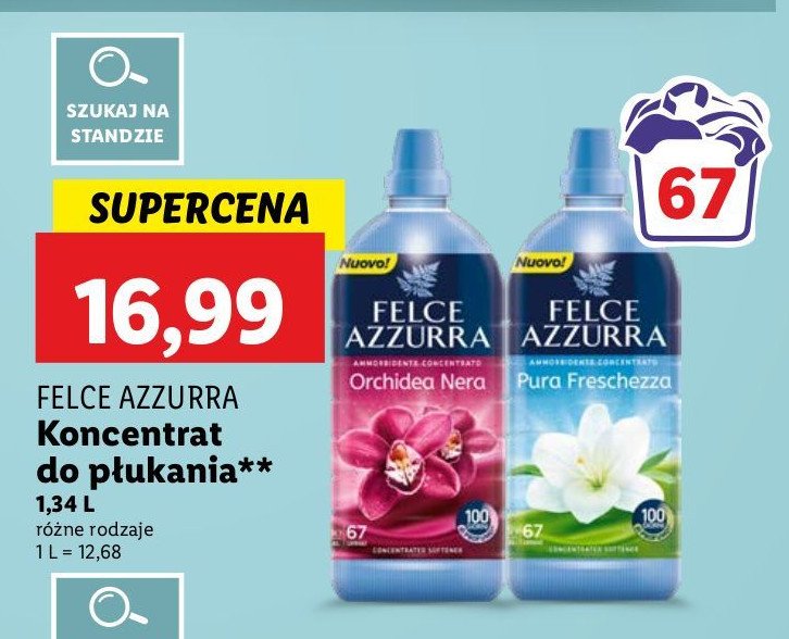 Koncentrat do płukania pura freschezza Felce azzurra promocja w Lidl