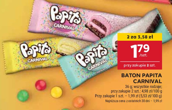 Baton czekolada Papita promocja w Stokrotka