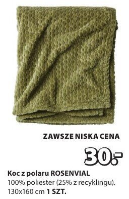 Koc z polaru ROSENVIAL 130x160 cm promocja w Jysk