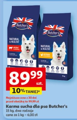 Karma sucha dla psa Butcher's 15 kg, dwa rodzaje promocja w Auchan