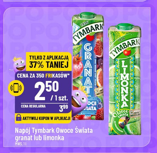 Napój limonka Tymbark owoce świata promocja