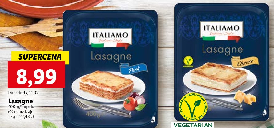 Lasagne 4 sery Italiamo promocja