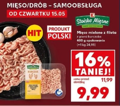 Mięso mielone z fileta z piersi kurczaka Stoisko mięsne promocja