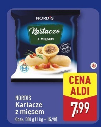 Kartacze z mięsem Nordis promocja w Aldi