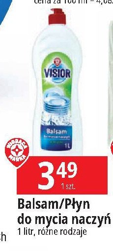 Balsam do mycia naczy膰 sensitive aloe vera Wiod膮ca marka visior promocja