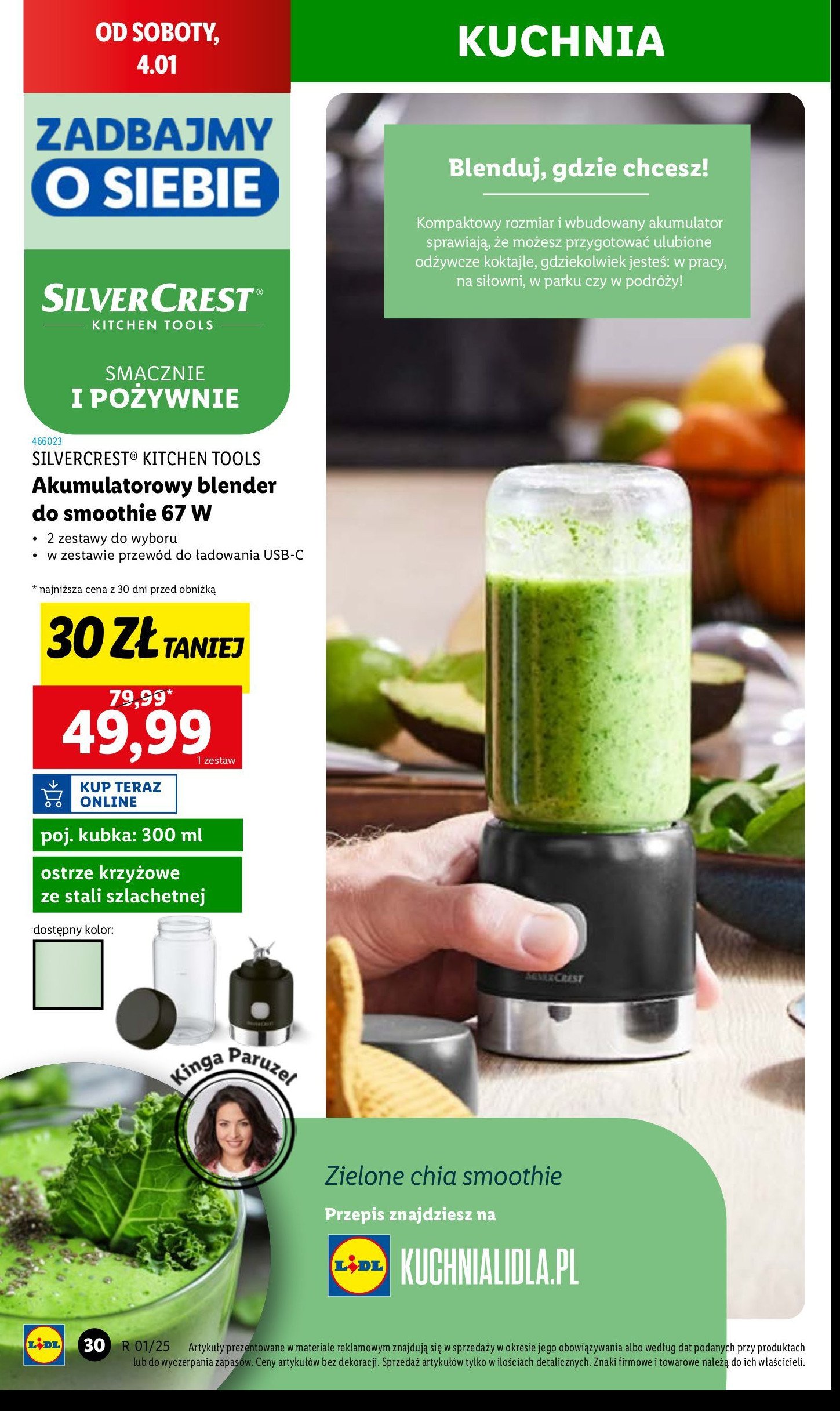 Blender akumulatorowy 67 w Silvercrest promocja