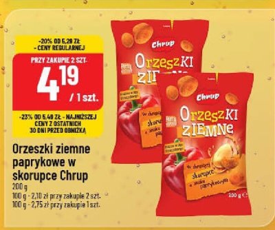 Orzeszki ziemne paprykowe w skorupce Chrup promocja w POLOmarket