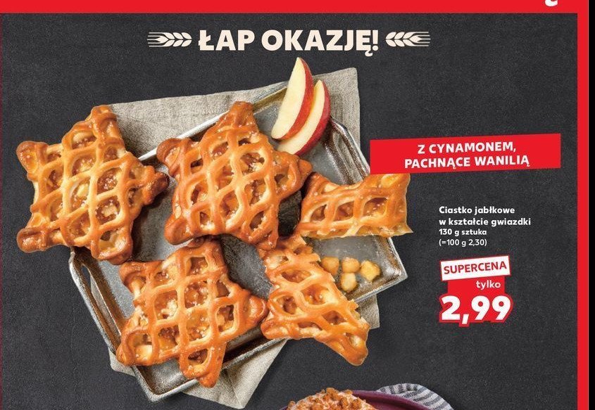 Ciastko jabłkowe gwiazdka promocja