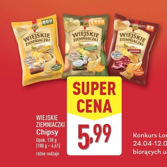 Chipsy koperek Lorenz wiejskie ziemniaczki promocja
