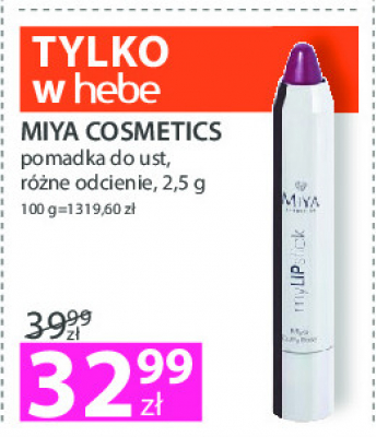 Szminka miya fuchsia Miya my lipstick Miya cosmetics promocja
