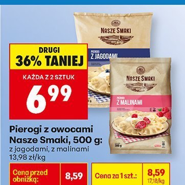 Pierogi z owocami 500 g: z jagodami promocja w Biedronka