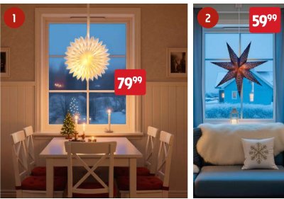 Gwiazda adwentowa Ø60 cm E14 promocja w Jula