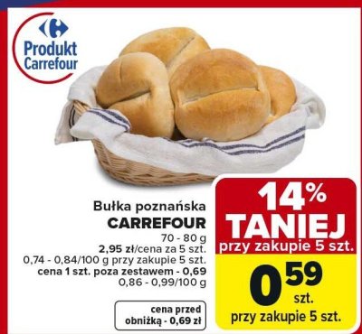 Bułka poznańska promocja w Carrefour Market