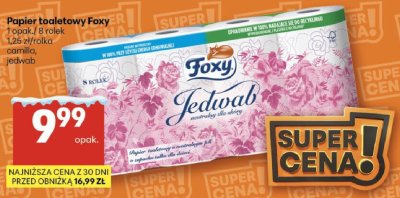Papier toaletowy Foxy Jedwab 1 opak./8 rolek promocja w Delikatesy Centrum