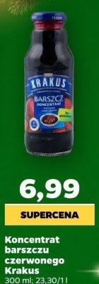 Koncentrat barszczu czerwonego Krakus promocja w Netto
