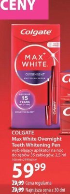 Zestaw COLGATE Max White Overnight wybielający aplikator na noc do zębów 5x aplikator, 2,5 ml promocja w Hebe