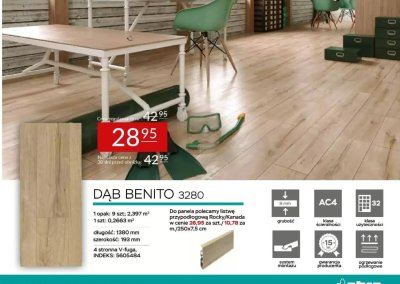 Panele laminowane DĄB BENITO 3280 promocja w Abra Meble