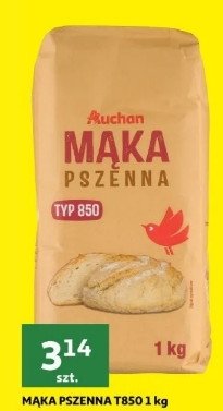 M膮ka pszenna typ 850 Auchan r贸偶norodne (logo czerwone) promocja