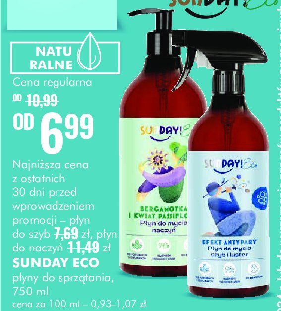 Płyn do mycia naczyń bergamotka i kwiat passiflory Sunday! promocja