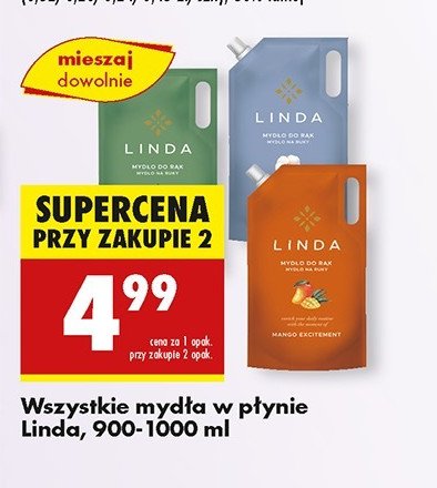 Mydło w płynie mango Linda promocja w Biedronka