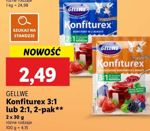 Konfiturex 2:1 Gellwe promocja w Lidl