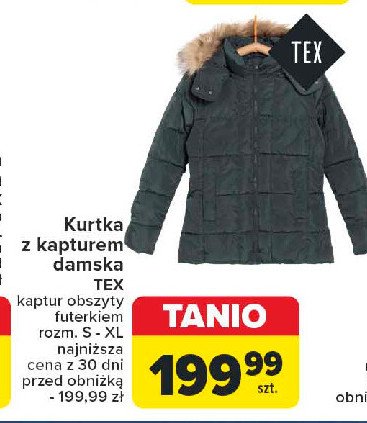 Kurtka pikowana z kapturem s-xl Tex promocja