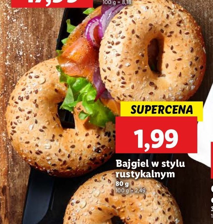 Bajgiel rustykalny promocja w Stokrotka