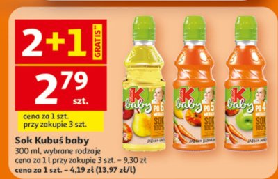 Sok Kubuś baby promocja w Auchan