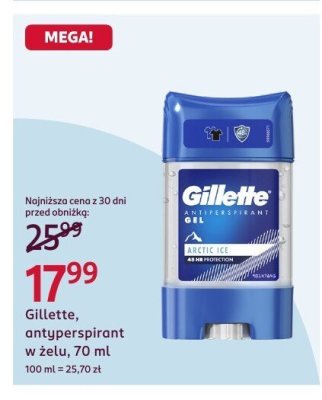 Antyperspirant Gillette, antyperspirant w żelu, 70 ml promocja w Rossmann