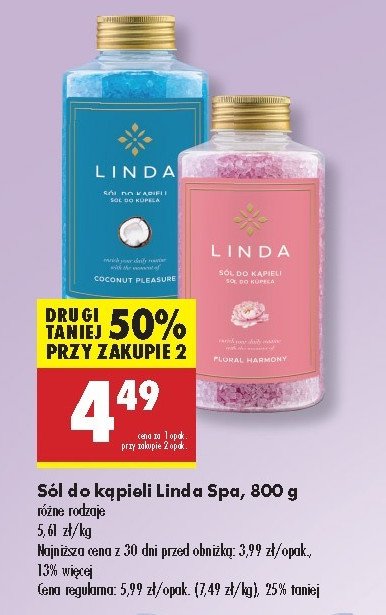 Sól do kąpieki coconut pleasure Linda promocja