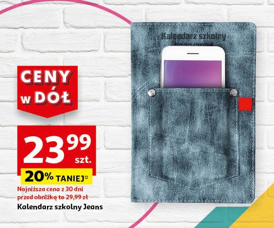 Kalendarz szkolny jeans promocja