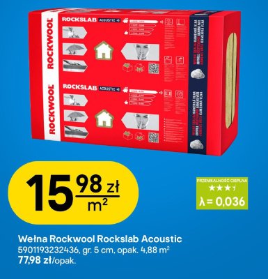 Wełna Rockslab Acoustic promocja w Castorama