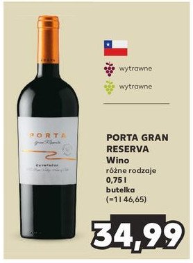 Wino Porta gran reserva promocja