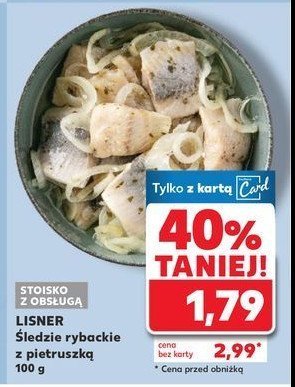 Filety śledziowe rybackie krojone z pietruszką Lisner promocja w Kaufland