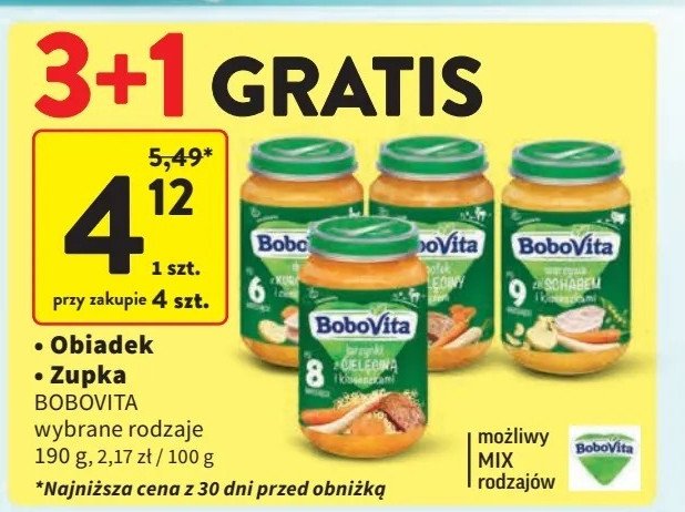 Warzywa ze schabem i kluseczkami Bobovita promocja