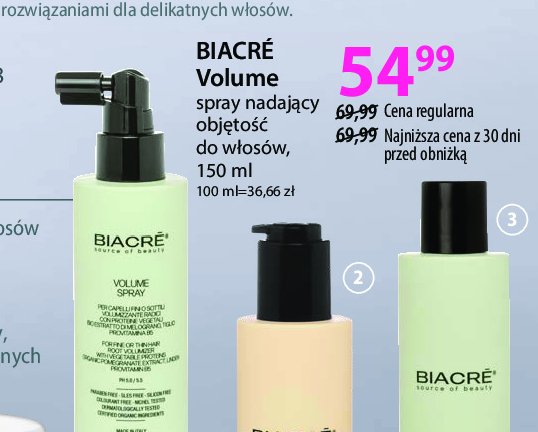 Spray volume Biacre source of beauty promocja