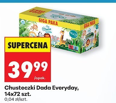 Chusteczki Everyday, 14x72 szt. promocja w Biedronka