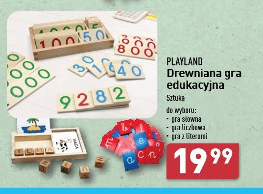 Gra słowna drewniana Playland promocja w Aldi