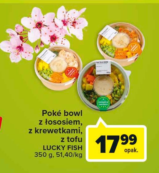 Sałatka poke bowl vegan Lucky fish promocja