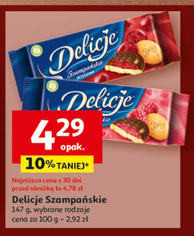 Delicje szampańskie wiśniowe promocja