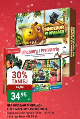 Gra dinozaur w opałach lub dinozaury i prehistoria promocja w bi1