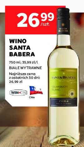 Wino SANTA BABERA SAUVIGNON BLANC promocja w Stokrotka