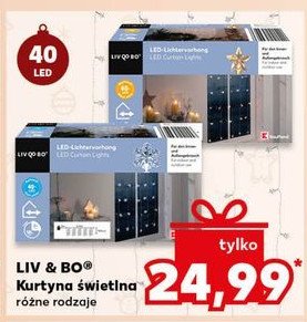 Kurtyna świetlna 40 led barwa zimna Liv & bo promocja w Kaufland