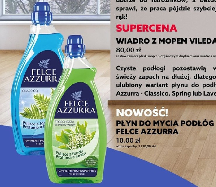 Płyn do mycia podłóg classic Felce azzurra promocja