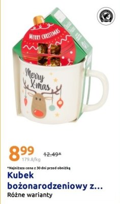 Kubek bożonarodzeniowy z pralinami promocja w Action