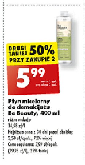 Płyn micelarny do demakijażu twarzy i oczu nawilżający BE BEAUTY FACE EXPERTIV Be beauty care promocja