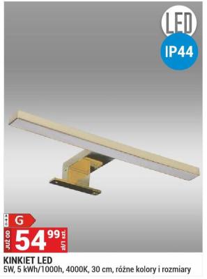 KINKIET LED 5W, 5 kWh/1000h, 4000K, 30 cm, różne kolory i rozmiary promocja w Merkury Market