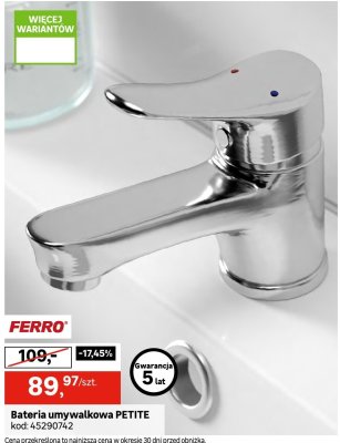 Bateria umywalkowa PETITE FERRO promocja w Leroy Merlin